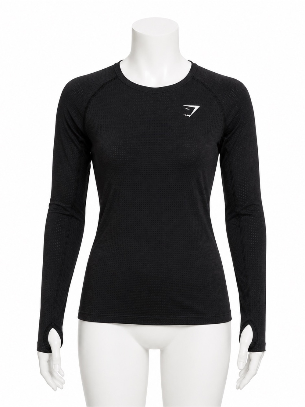 NEVER WORN - Gymshark Black Seamless Crew Performance Top